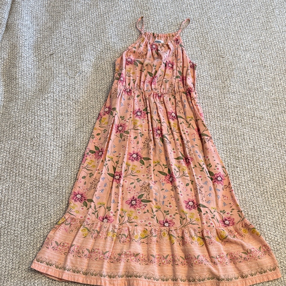 Old Navy Floral Kids Dress in Pink and Yellow